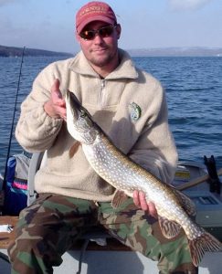 Dr. Jesse Lepak with a Northern Pike