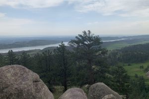 Looking out over Arthur's Rock and Horsetooth Reservoir in Fort Collins